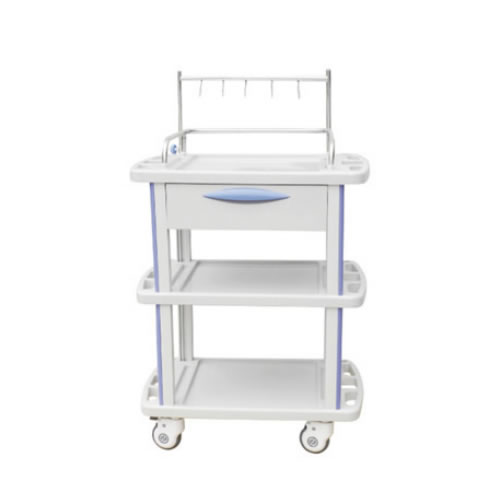 Model HZ-T11 Infusion Trolley (Single drawer Treble Layers) 